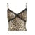 Sexy Retro Y2k Leopard Lace Trim Camisole Women Sleeveless V-Neck Gyaru Tops HotSweet Slim Fit