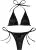 Sexy Women’s Metallic Halter Top Two Piece Swimsuit Tie Side Triangle Bikini Summer Solid Bathing Suit Beachwear Bikini Set