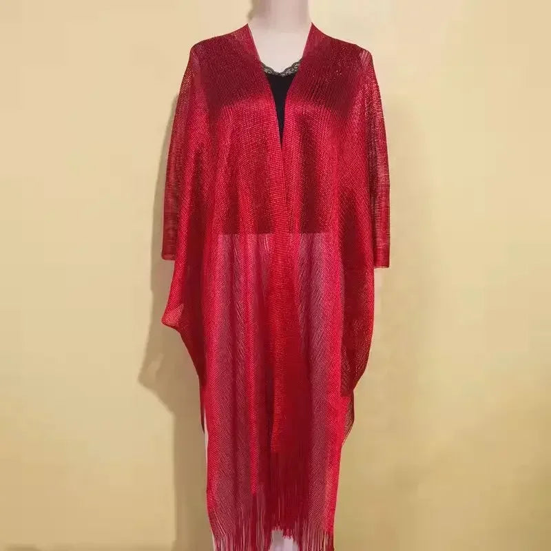Túnica de punto transparente con borlas y flecos para mujer, vestido playero sexy, ropa de playa, ropa de playa