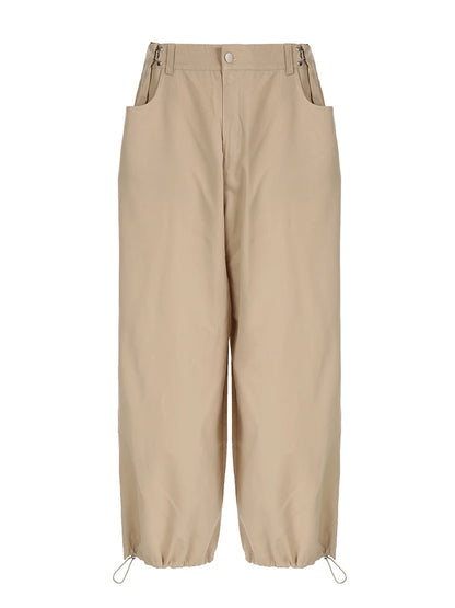 Pantalones cargo holgados de cintura ajustable y estilo callejero para mujer