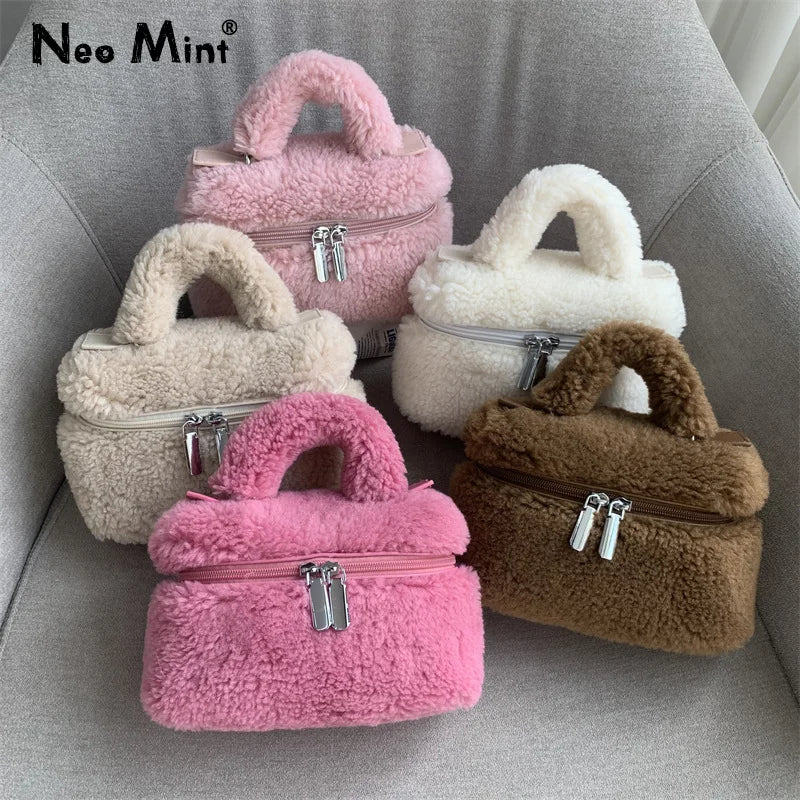 Bolso de diseñador de marca de lujo para mujer, moderno bolso de hombro de piel sintética para invierno, bolso cruzado de festival de moda Y2k para chicas