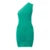 Vestido de un solo hombro para mujer, color sólido, ajustado, sin mangas, de punto, ajustado, estilo Y2K, para fiesta y club, ropa de calle