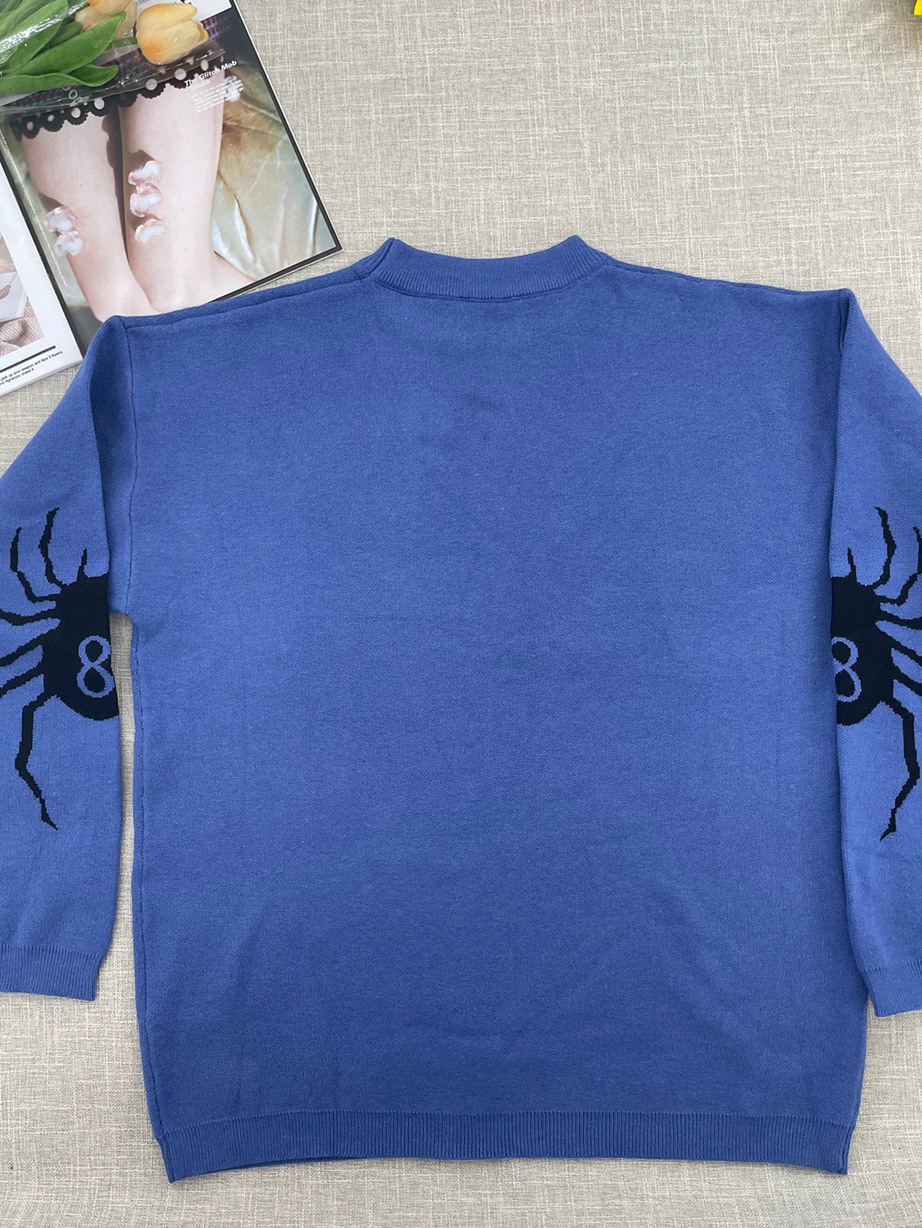 Suéter estilo viajero con temperamento para mujer, otoño e invierno, nuevo, suelto, combinable, con cuello redondo, tejido de punto.