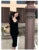 Vintage Chic Knitted 2-piece Dress Set Women Crop Cardigan V-neck Spaghetti Strap Bodycon Midi Dress Autumn New Female Clothing