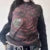 Y2K Fairy Cyber Grunge T-Shirts for Women Vintage Skull Graphic Print Long Sleeve Tees 90s E-Girls Gothic Emo Tops Clothes