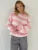 Suéter de punto para mujer, jersey de rayas con agujeros, holgado, con contraste, de manga larga, con retazos, para otoño