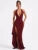Vestido largo sexy con escote en V profundo y abertura hasta el muslo para mujer, estilo halter, sin mangas, espalda descubierta, ajustado, para fiesta y club, nuevo