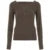 Y2K Brown V-neck Hooded Sweater Vintage Basic Slim Button Up Knitted Pullovers Autumn Casual Streetwear Outfits Lady