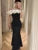 Vestido de fiesta sexy ajustado con hombros descubiertos para mujer, nuevo vestido de retazos de cintura estrecha, elegante, a la moda, para graduación, largo
