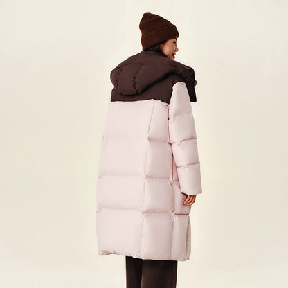 Down Jacket Women Long Length Water-Repellent  New Winter Detachable Hood Winter Clothing