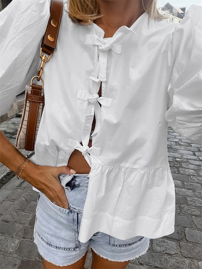 Camiseta informal de manga corta con agujeros para mujer, camisetas de verano con retazos y cordones, ropa de calle holgada, camisetas Y2k para mujer