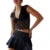 Floral Lace Sheer Crop Top y2k Aesthetic Women Sexy See Through V Neck Sleeveless Tanks Slim Fit Vest 2000s Clothing