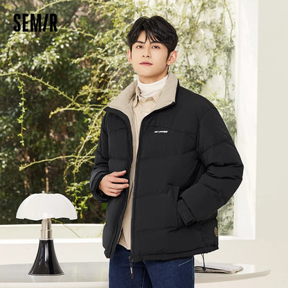 Down Jacket  Winter New Three-Proof Top Contrasted Color Versatile Genderless Texture Jacket