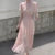 Elegantes vestidos midi sólidos para mujer, con volantes, cuello medio alto, corte en A, para oficina, informales, moda coreana, otoño, nuevos vestidos para mujer