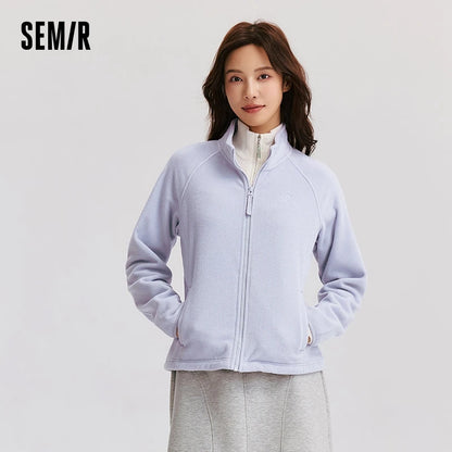 Abrigo de mujer antiestático de forro polar, ajustado, bordado, versátil, nuevo, de invierno, con cuello alto y mangas en los hombros.