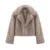 Chaqueta elegante de piel sintética con degradado para chicas de calle, abrigo de piel de zorro esponjoso de marca de moda de invierno para mujer, ropa exterior de lujo para mujer
