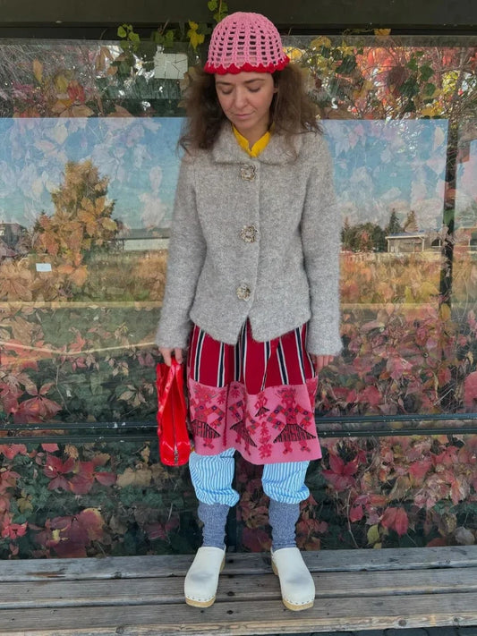 Cárdigan vintage con botones de flores 3D para mujer, suéter informal de felpa gruesa con solapa y botonadura sencilla, prendas de punto versátiles para otoño.