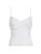 Black Solid Lace Patchwork Slim V Neck Basic Cute Camisole Women White Y2K Crop Top