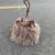 Bolso de lujo con borlas de colores y cordón peludo para mujer, bolso de felpa estilo Harajuku Street Punk Y2k, bolso de hombro de piel sintética para chicas atractivas