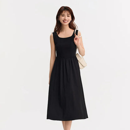 Vestido de verano para mujer, elegante y ajustado, con textura de patchwork, midi, novedad
