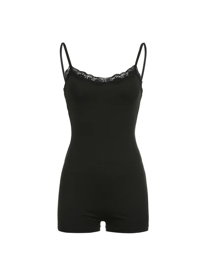 Lace Trim Skinny Sexy Slip Rompers Women’s Playsuit