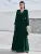 V-neck long sleeve beaded print extra long chiffon Dress Evening gown Ball dress Party dress Bridesmaid dress
