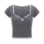 y2k Lace Trim Crop Top Women Sweetheart Neck Short Sleeve T Shirt with Bow Coquette Aesthetic Clothes 2000s Streetwear