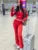 Fashion Printed 2 Piece-Set Women Hoodie Slim Cropped Top And High Waist Trousers Outfits Contrast Women’s Pants Sets