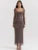 Elegante vestido maxi sexy de manga larga transparente para mujer, vestido largo sexy de malla sin tirantes y espalda descubierta para fiesta en club, nuevo