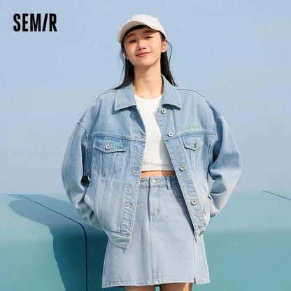 Chaqueta vaquera para mujer, estilo holgado, de primavera, nueva tendencia bordada.