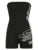 Mono ajustado sexy sin mangas con estampado de dragón, estilo chino, negro, para mujer, mono corto de verano