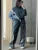 Ladies 2 Piece-Set Drawstring Trousers Contrast Lace-Up Autumn  Pullover And High Waist Women Pants Outfits Tracksuit