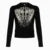 Abrigo con capucha y cremallera estilo retro oscuro Y2k, manga larga, básico, para mujer, moda chic, estampado de diamantes, sudadera tipo cárdigan
