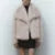Abrigo de piel sintética con degradado para mujer, chaqueta de piel de zorro sintética con cuello de piel grande de lujo, nueva moda de invierno