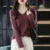 Suéter de mujer, jersey de manga larga de punto, cuello en V, suéter de moda para mujer, ropa básica de invierno para mujer, suéter liso OL DF4933