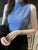 Camisetas de tirantes verdes de punto para mujer, camisetas finas, camisetas básicas informales, camisetas de cuello redondo, camisetas sin mangas para mujer