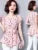 Blusas informales de gasa de verano para mujer, camisas de manga corta con cuello redondo y estampado de lunares, DF2824