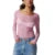 Lace Crop Tops for Women y2k Sheer See Through Round Neck Long Sleeve Ruched T Shirt 2000s Clothing Party Clubwear