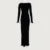 Backless Ruffled Knitted Long Dress For Women Contrast Color Flare Sleeve Autumn Sexy Bodycon Evening Party Sweater Dress