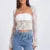 Top de tubo con bolero para mujer, sexy, transparente, sin tirantes, bandeau, chaleco y manga larga, ropa de encaje para fiesta y club.
