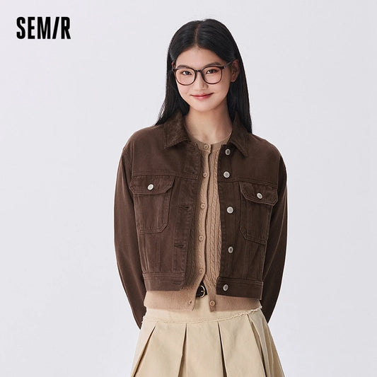 Chaqueta vaquera corta para mujer, otoño, nueva, estilo retro.