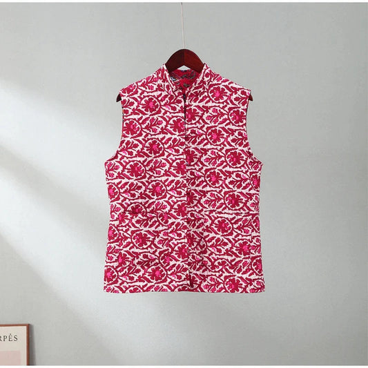 Chic Floral Quilted Vest | Great for Everyday Wear