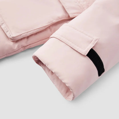 Chaqueta de plumas para mujer, de longitud media, con tres capas, suelta, con almacenamiento de calor, mangas raglán, nueva chaqueta de invierno a juego con la cintura.