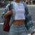 Stripe Pattern Cropped Cardigans Vintage Lantern Sleeves Knitted Sweater Aesthetic Y2k Knitwear Coat Women Autumn Outwear Street