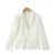 Blazer de otoño de un solo pecho con botones y cintura estrecha para mujer, estilo retro, con hombros descubiertos y manga larga