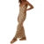 y2k Knitted Dresses Women Geometric Print Spaghetti Strap Sleeveless Bodycon Dresses 2000s Long Night Party Dresses