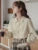 Camisa escolar vintage de manga larga abullonada para mujer, de algodón, juvenil, básica, informal, elegante, color blanco, talla grande.