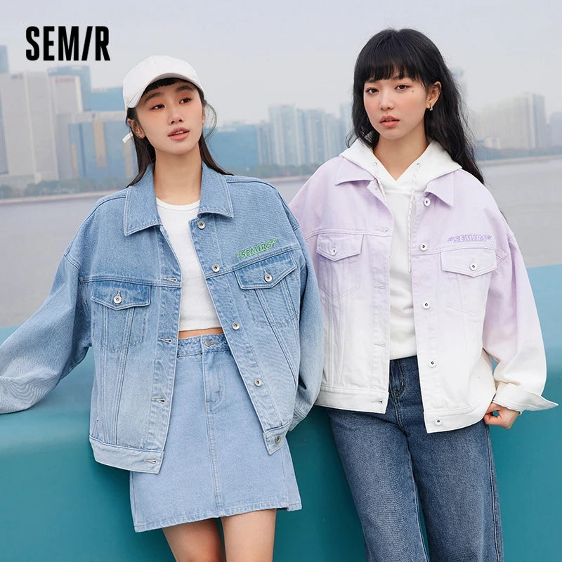 Chaqueta vaquera para mujer, estilo holgado, de primavera, nueva tendencia bordada.