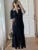 Vestidos de punto elegantes de otoño para mujer, vestido midi de una sola botonadura con cuello en V y mangas abullonadas, moda para mujer