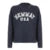 Sudadera Y2K con cuello en V para mujer, estampado de letras, estilo preppy, azul oscuro, manga larga, ropa de calle de invierno, jerséis informales